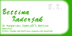 bettina kaderjak business card